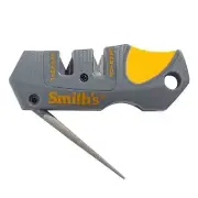 Smith's Knife Sharpener Pocket Pal Pre-Set Carbide Blade and Ceramic Stone 50918