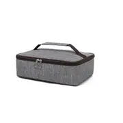 Rectangle Dish Carrier Insulated Thermal Food Snacks Meal Milk Carrier Box Mesh Pocket Ziplock Cooler Tote Storage Lunch Sack