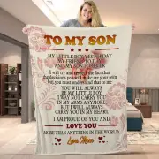 To My Son Blanket Xmas From Mom Love You More Than Anything In The World