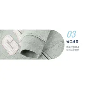 Gap 女幼童裝 Logo長袖外套 碳素軟磨法式圈織系列-石楠灰色(567906)