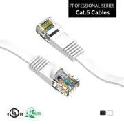 15Ft CAT6 Flat Ethernet Network Cable White