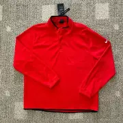 Men's Size XL Nike Therma Fleece Pullover Golf Top Sweatshirt Red CQ8968-657