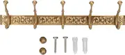 Wall Mounted Coat Rack, Vintage Rail Wall Hook Behind, Metal Coat Hook Rail for Jacket Coat Hat Clothes Hanging