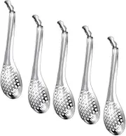 Ciieeo Colanders Slotted Spoons 5pcs Set Kitchen Supplies Stainless Steel Easy to Restaurant
