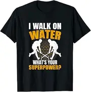 [X.Style] I Walk On Water What's Your Superpower ice Hockey Player ds996 T-Shirt (XL) Black