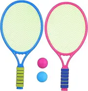 Alasum 1Set Plastic Tennis Racket for Funny Outdoor Activity Equipment Durable Racquet for Fitness Play Random Color Cartoon Style for Family Fun and Exercise