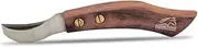 Equine Care Double-Edged J2 Stainless Steel Hoof Trimming Loop Knife with Wooden Handle - Versatile Farrier Tool for Horse & Cow Hoof Care, Ideal for Farriers & Horse Owners.