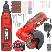 12V Cordless Rotary Tool Speed 5000-25000rpm With 12V Cordless Angle Grinder,12V 2.0Ah Lithium-Ion Battery&14.4V /0.4A charger