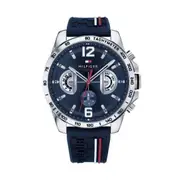 Tommy Hilfiger Multifunction Mens Blue Watch Model 1791476 Rubber 7613272264440