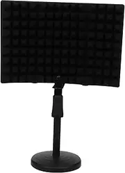 TOYANDONA 1pc Microphone Wind Screen Sound- Foldable Portable Microphone Shield Mic Sound Absorbing Noise- Proof Screen Sponge Filter Microphone Filter Black High Density Sponge