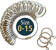 [Treasure Light] Ring Sizer for Men and Woman Sizes 0-15 Including 1/2 Sizes - Metal Finger Measuring Sizing Tool - 30 Pieces