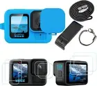 Blue Silicone Case Cover Accessories Kit for Gopro Go pro HD hero 13 12 11 10 9