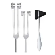 Neurological Tuning Fork, 128Hz+256Hz Silver, Aluminum Alloy Body Weighted8489