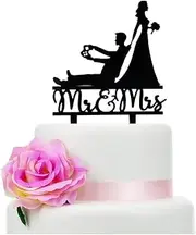 Mr and Mrs Wedding Cake Topper, Funny Game Console Theme Wedding Bridal Shower or Anniversary Cake Topper (Game Console)