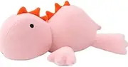 Dinosaur Weighted Stuffed Animals for Anxiety and Stress Relief 15.3inch 1.5lb Weighted Plush Animal Throw Pillow,Super Soft Cartoon Hugging Toy Gifts for Bedding (Pink)