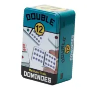 Front Porch Classics | Double 12 Colored Dot Dominoes Set On-The-Go Travel
