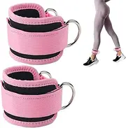 2Pack Ankle Straps for Cable Machine, Adjustable Gym Ankle Straps with Double D Ring,Gym Accessories, Suitable for Gym Gluteal Muscle Training, Leg Extension Training, Hip Abduction Training