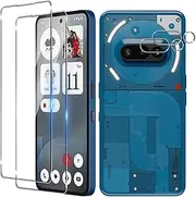 Screen Protector for Nothing Phone (3a), Pack of 2 Tempered Glass Screen Protectors & 2 Camera Protective Film, 9H Hardness, Ultra HD Clarity, Anti-Scratch, Anti-Fingerprint