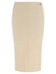 [Elisabetta Franchi] Elisabetta Franchi-Fabric Stitch Wool Skirt Gonne Bianco-Donna 38IT