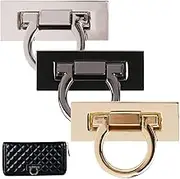 3 Pieces Twist Turn Locks for Purse Closure Clasp Lock, Clutches Locks Clip for Wallet, Briefcase, Handbag Making