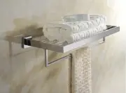 bathroom shelf with towel bar Polished Chrome, High quality