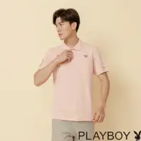 在飛比找momo購物網優惠-【PLAYBOY】潮流繽紛印花POLO衫(粉色)