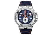 Invicta Racing Downforce GMT Leather Strap Blue Dial Quartz 47378 200M Men's Watch