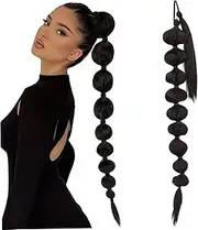 Bubble Ponytail Extension 29.5" Natrual Realistic Long Bubble Braids Hair Extensions Hairpieces for Black Women Braided Ponytail Extension