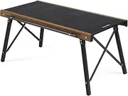 Naturehike IGT Camping Table, Fold up Lightweight, Aluminum Alloy+Wood, 4-6 Person Portable Table with Carry Bag for Outdoor, Folding Square Table, Picnic Backyards BBQ Camp Kitchen