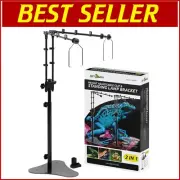 Adjustable 2-in-1 Reptile Dual Lamp Stand - Perfect Light Holder for Terrariums