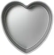 PME Anodised Aluminium Heart Cake Pan 10 x 3-Inch Deep, Silver