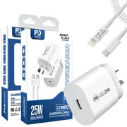 Smart Koala 25W Fast Charging Charger, SAA Certified USB C Wall Plug Power Adapter with 1M Lightning Cable Cord