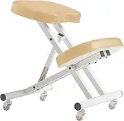 Master Massage Healthy-Star-Program Steel Posture Kneeling Chair with Back Support for Office –Metal Folding Posture Chair, Cream