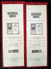 2-Hawid Stamp Mounts Ref. No. 1070 70x222mm Black Background (Qty 26)