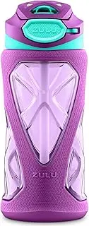 Zulu Torque BPA-Free Plastic Water Bottle with Flip Straw, 12 oz, Purple