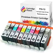 10 Pack (1MBK,1C,1M,1Y,1R,1GY,1CO,1PBK,1PC,1PM) Compatible Ink for Canon PGI-72 PGI72 for Canon PRO10 PRO10S