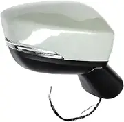 Door Wing Mirror Car Exterior 5 Wires Line Door Rearview Side Mirror Assembly For Mitsubishi For Eclipse For Cross 2018 2019 2020 2021 Unpainted Electric Wing Door Mirror(5PINS-Right)