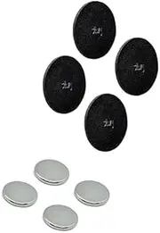 Silwy® Power Bundle Consisting of 4 Power Magnets Including 8 Adhesive Pads and 4 Metal Nano Gel Pads in 7.5 cm Black - Flexible Usage, Perfect for Home, Office, Camping and Boat