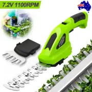 2 in 1 Hedge Trimmer Cordless Electric 7.2V Handheld Multi Tool Bush Cutter Set