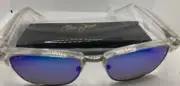 UNUSED New B257-05CR Maui Jim Kawika Clear Sunglasses Polarized Blue Hawaii Lens