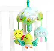 Baby Crib Toys - Toddler Crib Rattle Cartoon Car Seat Baby Doll - Stroller Activity Toy Educational Musical Doll for Home Travel