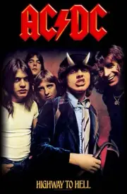 AC/DC Highway To Hell Band Poster Flag Fabric Textile Tapestry Wall Banner