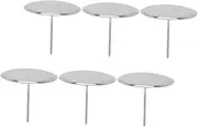 Cabilock 6pcs Piping Needle Nails Tools DIY Baking Tool Cake Decorating Tools Pastry Fondant Nail Baking Nail Art Nail Decorations Frosting Decorating Nails Tip Silver Stainless Steel