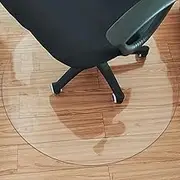 20 24 28 32 36 40 44 48 52 56 60 Inch Round Office Chair Mat, 1.5mm Thick, Heavy Duty Clear Vinyl Plastic Floor Runner/Protector for Low-Pile Carpet,