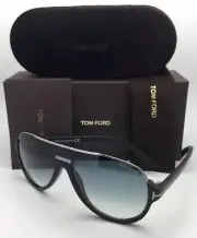 New TOM FORD Sunglasses DIMITRY TF 334 02W 59-14 Matte Black Frames w/Blue Fade