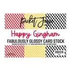 Picket Fence Studios Fabulously Glossy Card Stock - Happy Gingham