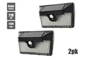 218 LED Solar Garden Lights Outdoor PIR Motion Sensor FloodLight Security Light Wall Mounted Rechargeable Waterproof Bulk Discount for Multi-Pack
