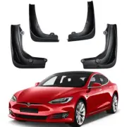 Mud flaps Mudguards Fenders Splash Guards Black Fits for Tesla Model S 2016-2023
