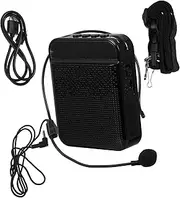 Kisangel Wireless Voice Amplifier Speaker with Headset Microphone for Outdoor Tours Classrooms and Conferences Portable Multifunctional Design with Sound and Multiple
