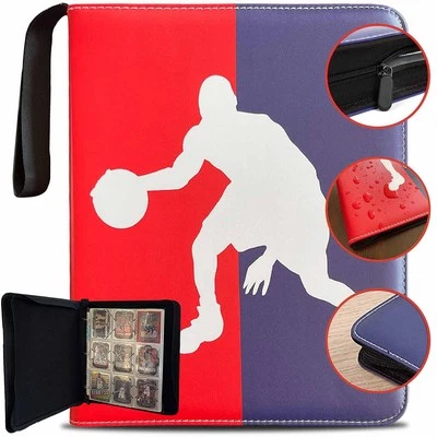 Card Binder with Sleeves - 3 Ring Waterproof Card Album with 50 Sleeves, Zipp...